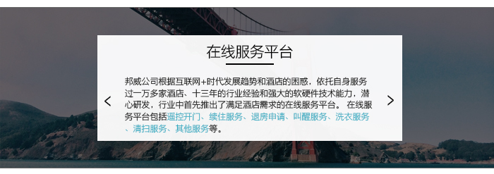 在线效劳平台，解决旅馆疑心，强盛的软硬件手艺能力，知足旅馆各个需求